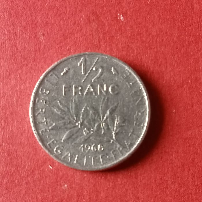 moeda 1/2 franco frances 1968