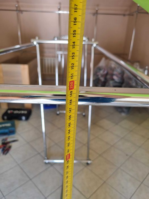 Wieszak stojak podwójny na ubrania wieszaki 400cm stojak regał gondola