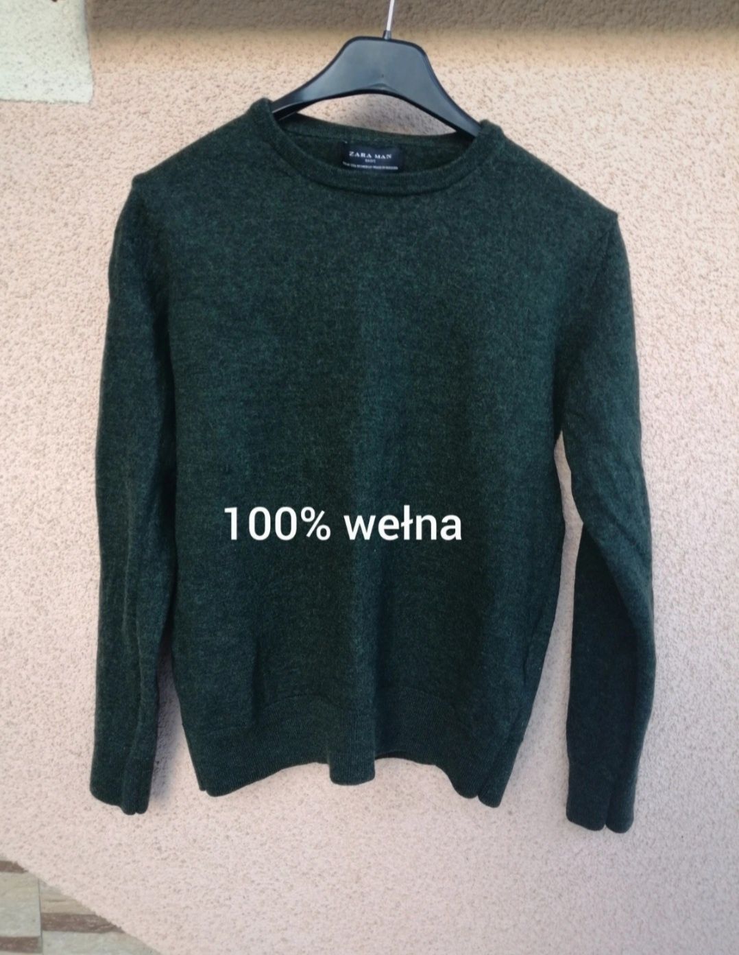 Sweter 100% wełna zara 140