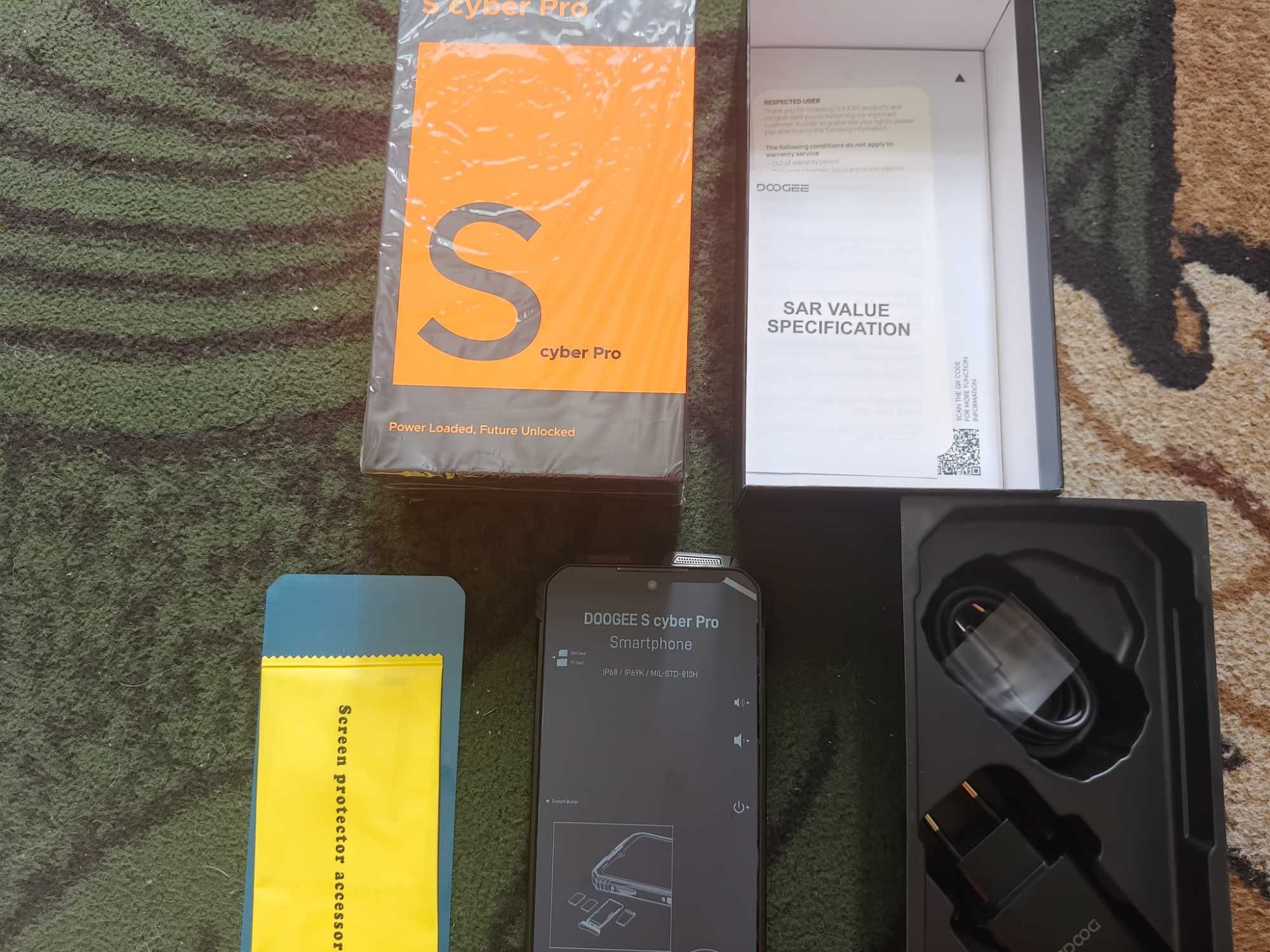 Doogee S cyber pro, 120hz, 12+512gb, 10800ma,50mp, 20 нічне