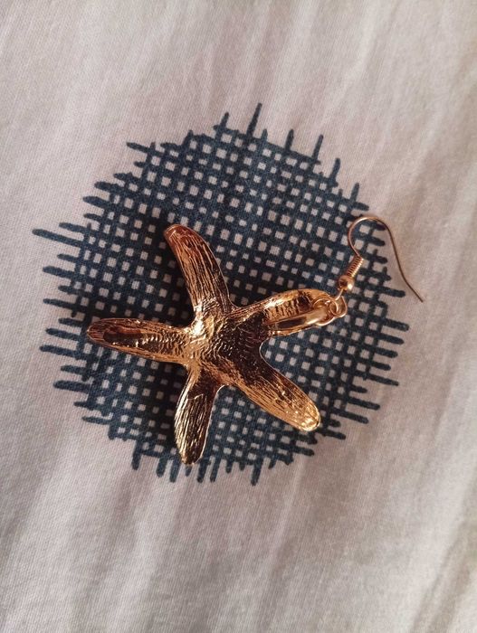Brincos novos, em forma de estrela do mar