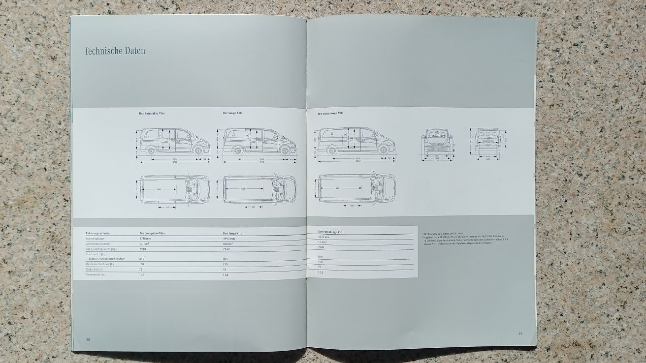 Mercedes Benz VITO (W639) Kombi Prospekt