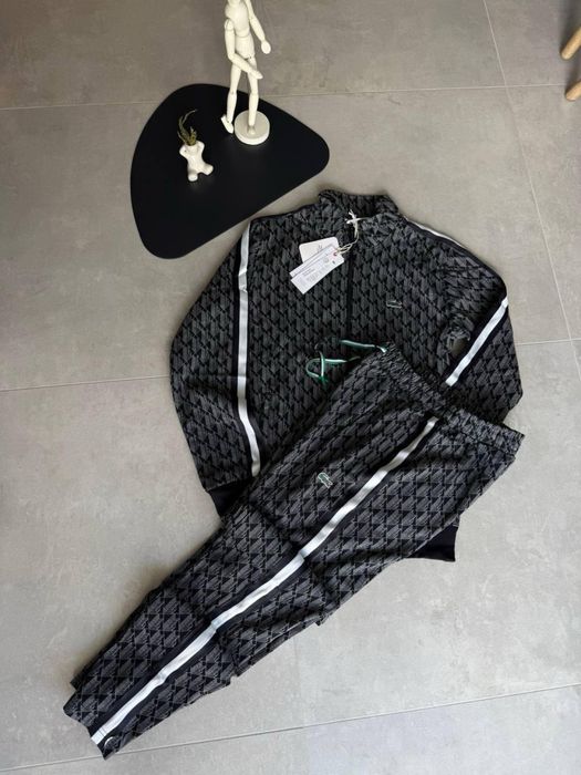 Спортивний костюм Lacoste чорний чоловічий, костюм лакоста чоловічий