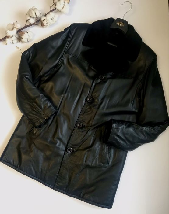 Дубльонка Чорна. Чоловіча. Зима. Натуральна. Лайка/Мех Мутон. S/M роз.