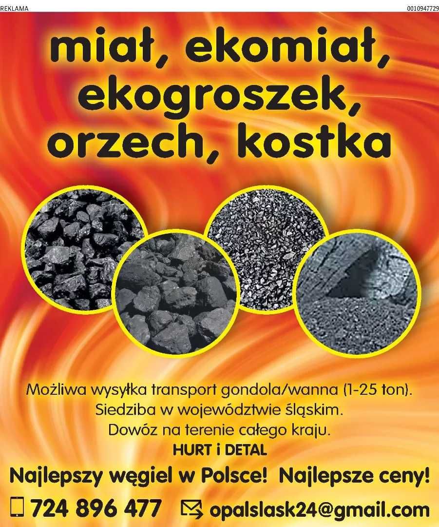 Ekogroszek Miał Orzech Kostka KWK Piast Wesoła Silesia PROMOCJA!!!