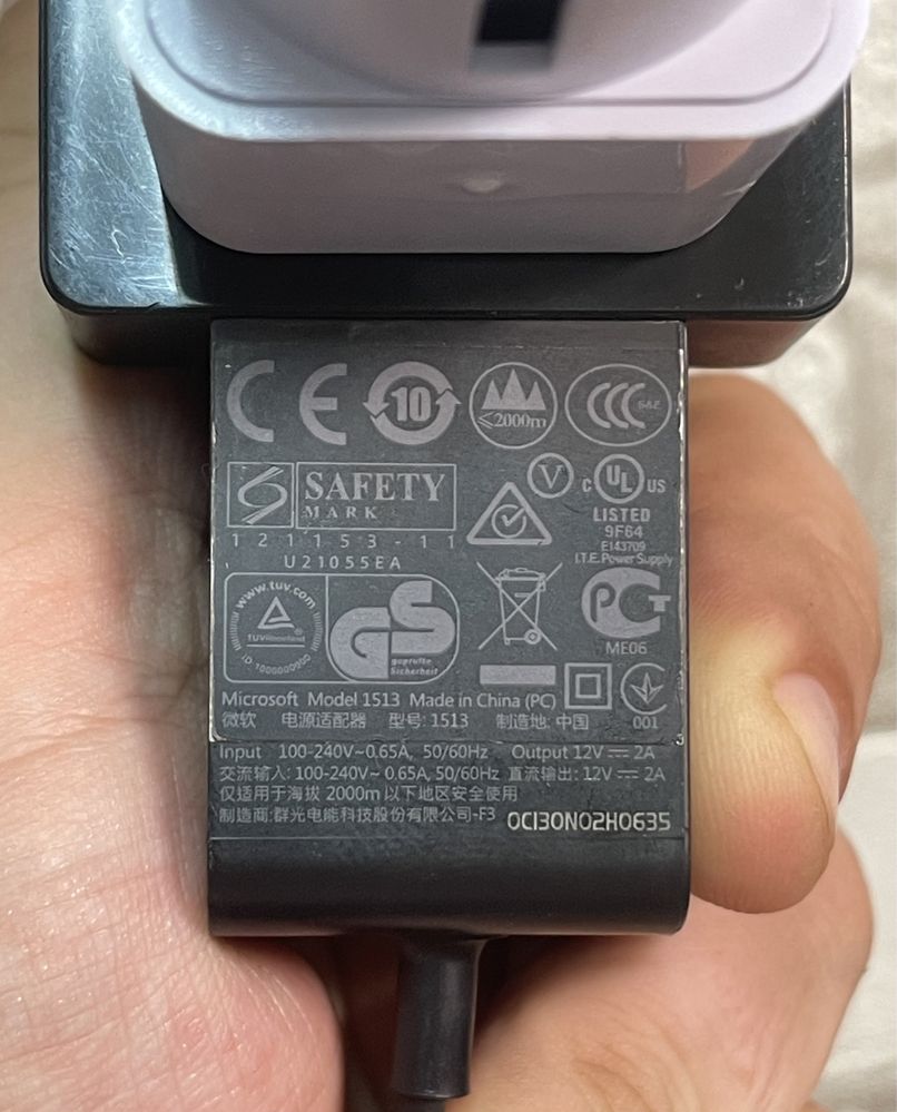 Блок питания, зарядка для ноутбука Microsoft Surface 2, 1513