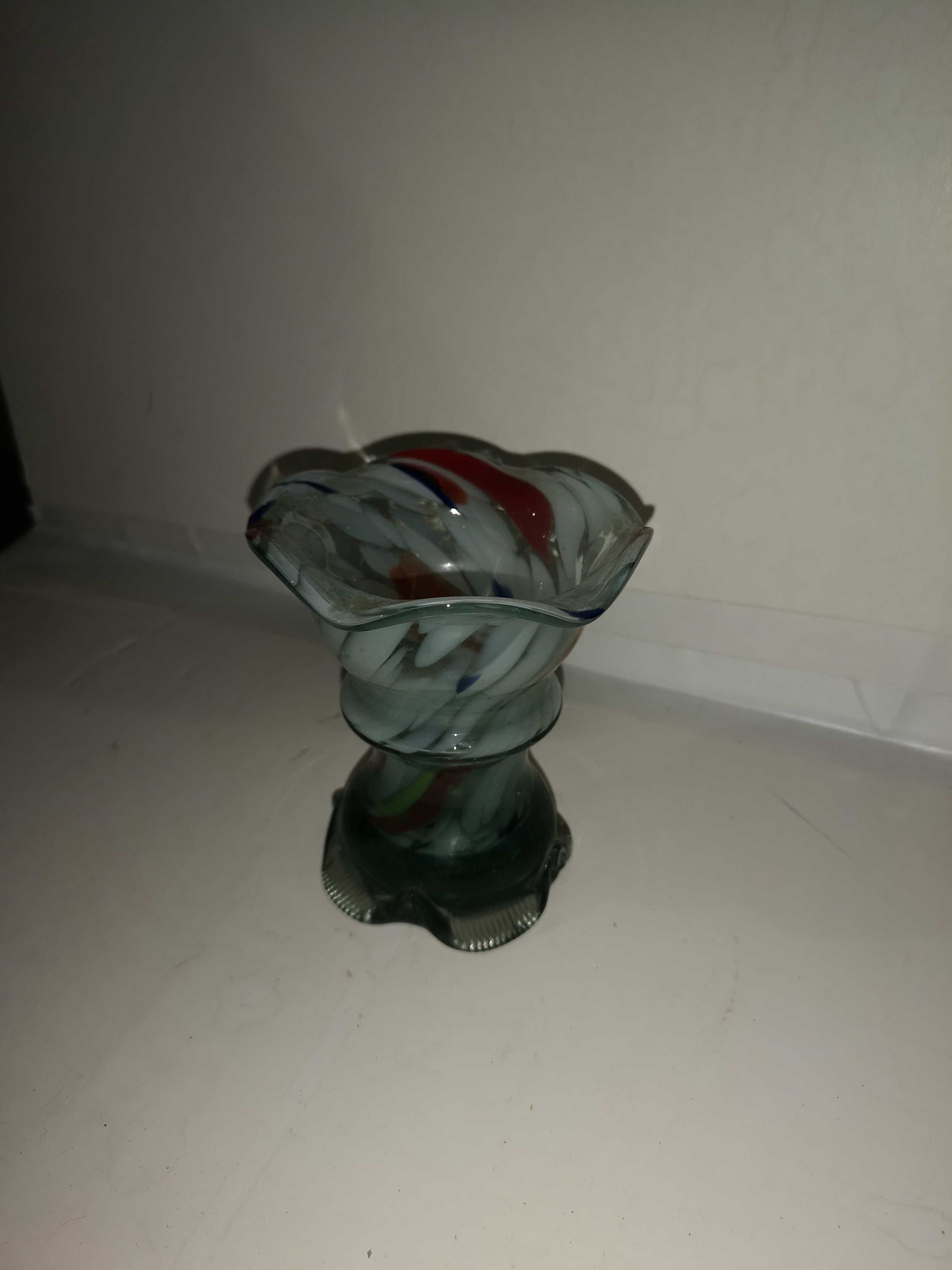 Flakonik z kolorowego szkła z PRL