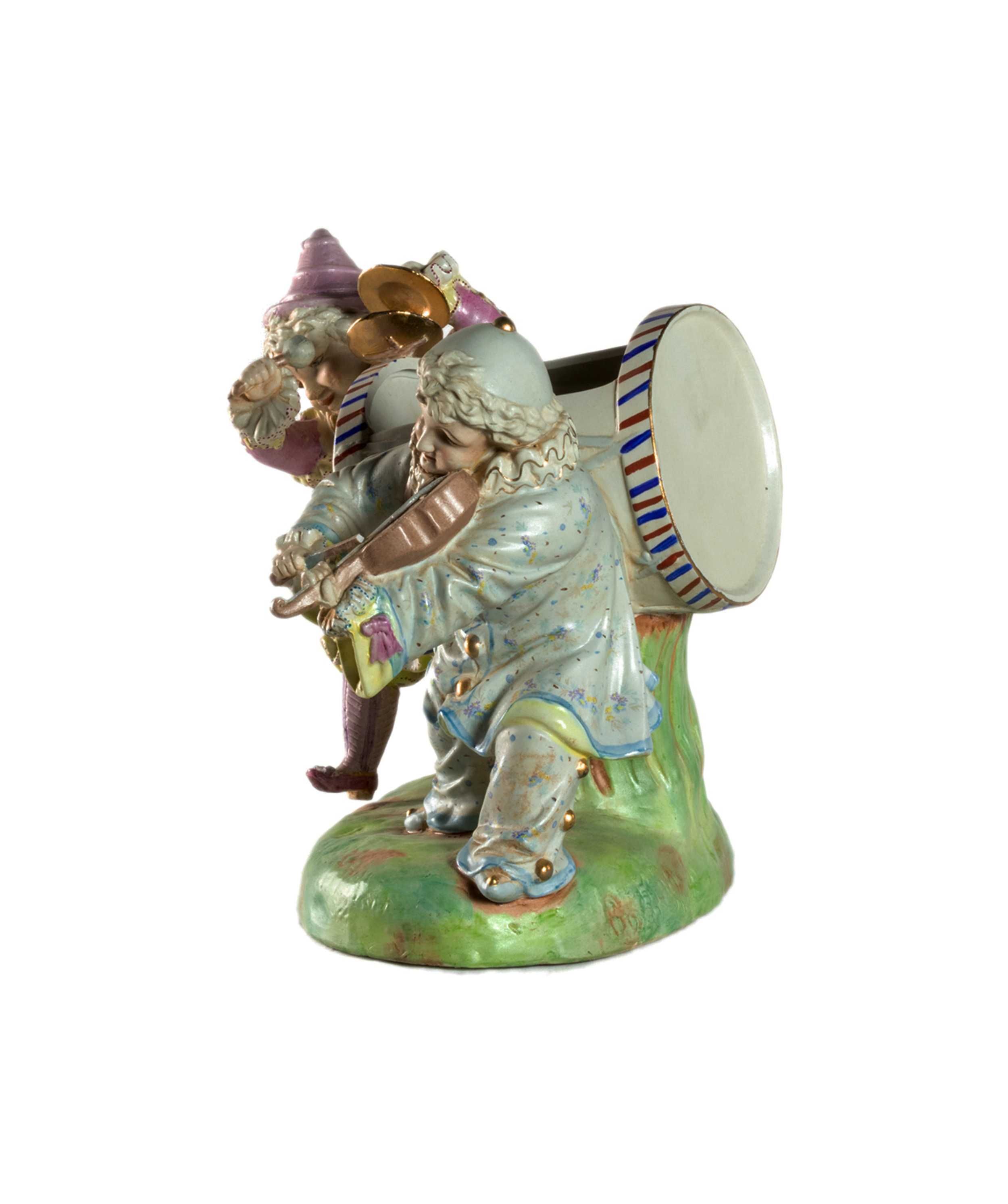 Estátua porcelana músicos Meissen | século XIX