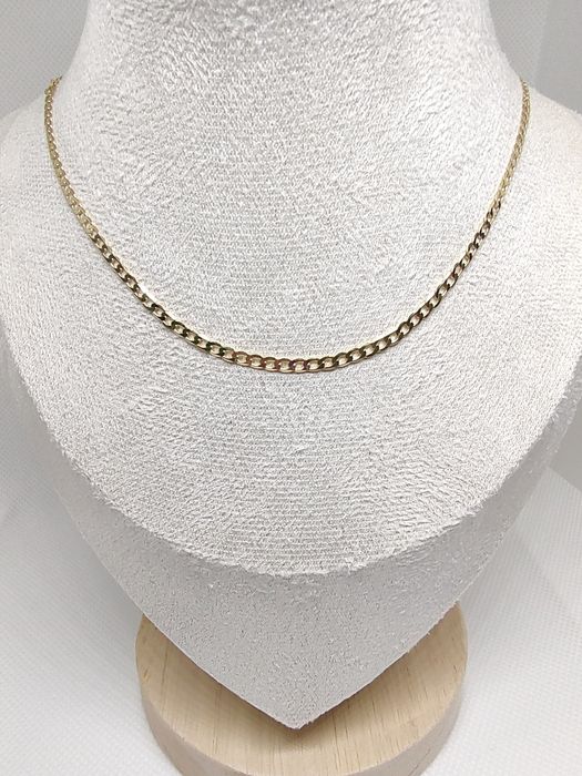 Subtelny złoty łańcuszek splot pancerka PR 585