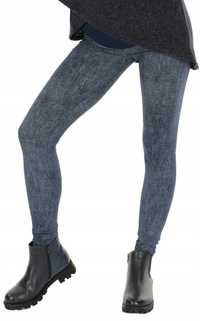 Legginsy ciążowe ala jeans bawełniane przyszla mama S