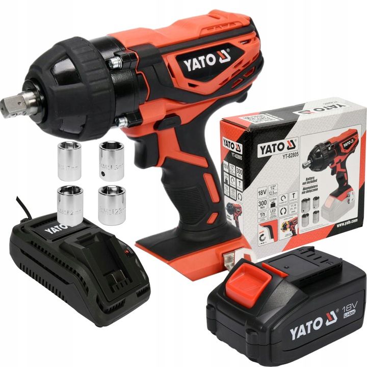 Yato Klucz Udarowy 1/2" Akumulatorowy 18v Do Kół +4ah