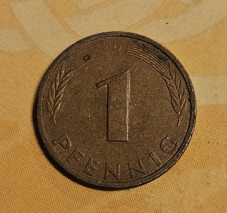 Niemiecki 1 pfennig 1991r.
