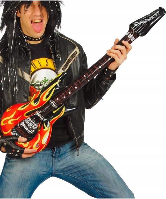 Dmuchana Nadmuchiwana Gitara Elektryczna Rock Gadżet Zabawa 90cm