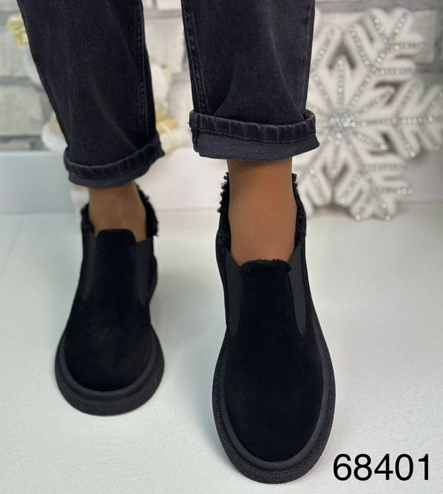 Жіночі шкіряні зимові черевики в кольорах