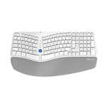Ergonomiczna Klawiatura Bezprzewodowa Delux Gm901D Bt+2.4G (Biała)