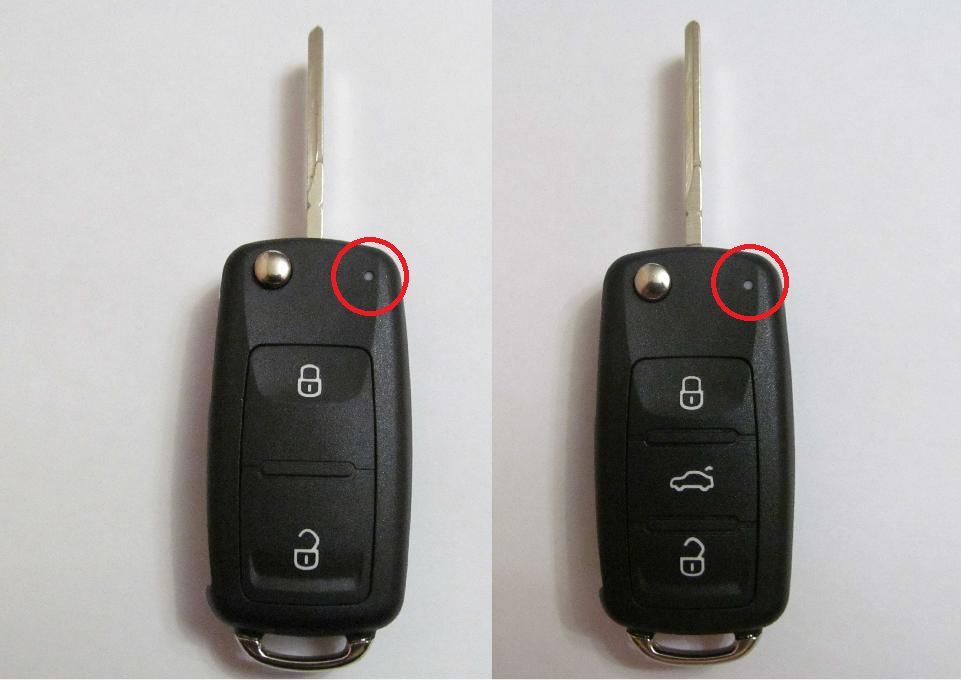 Выкидной ключ VW, Skoda, Seat, на 2, 3, 4, 5 кнопок после 2009г.в.