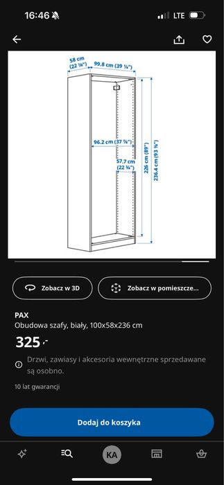 Obudowa szafy pax