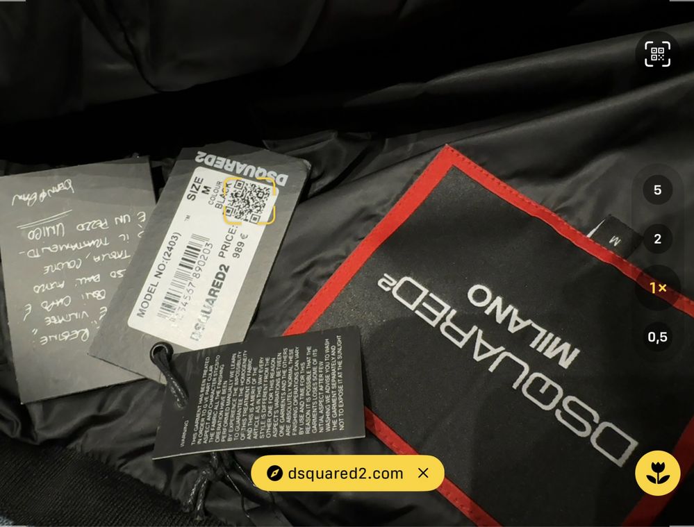 Dsquared2 kurtka zimowa męska