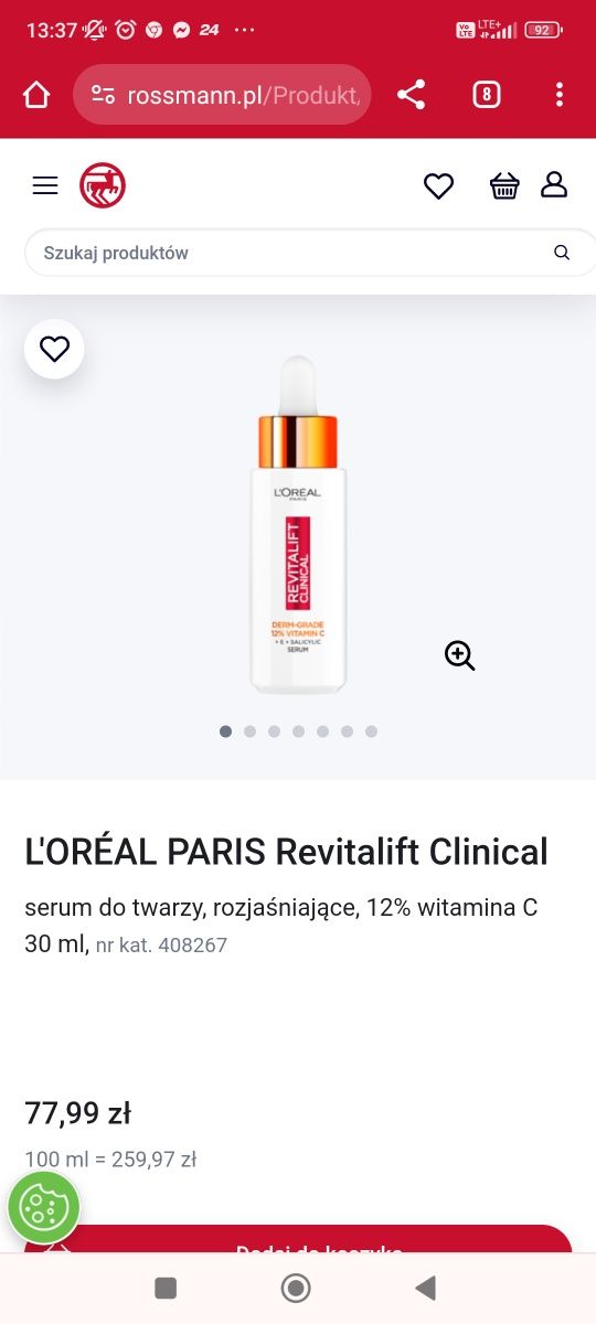 L'Oreal Paris Revitalift Clinical serum z Witaminą C