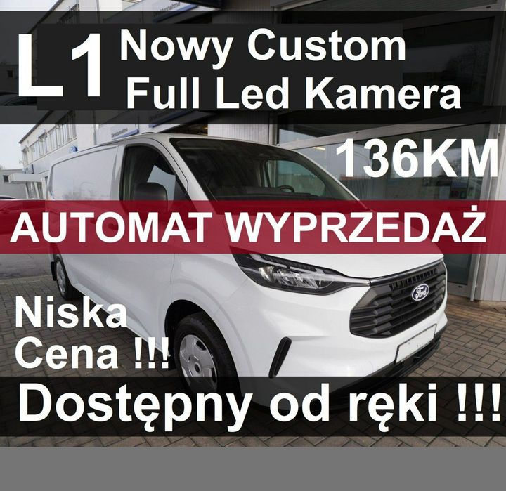 Ford Transit Custom  Wyprzedaż 2024 L2 Automat 136KM Wyprzedaż 2024 ! Od ręki !