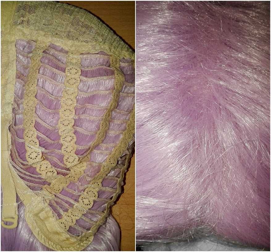 Heartseeker Ashe LoL cosplay peruka wig różowa Liga Legend lokowana