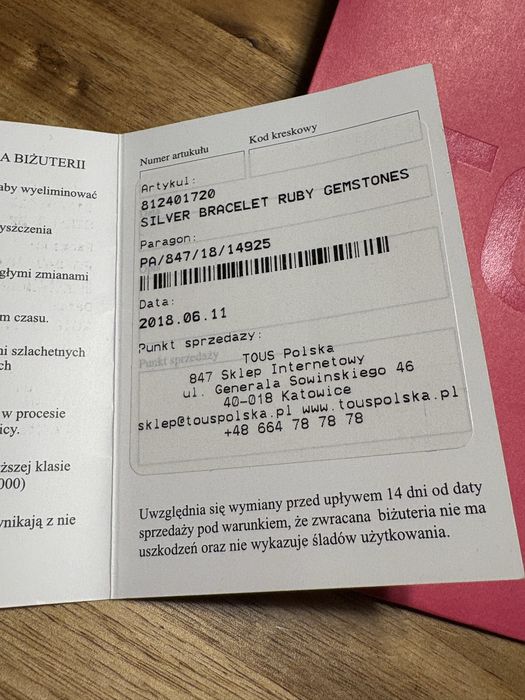 TOUS bransoletka Super Power kamienie pudelko torebka