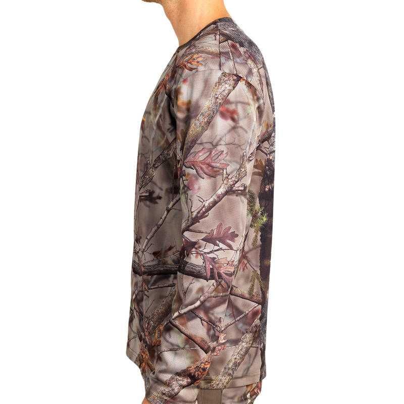SOLOGNAC ACTIKAM 100 Koszulka Męska Myśliwska z Długim Rękawem CAMO #L
