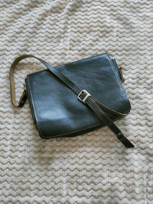 Шкіряна чоловіча сумка на плече, через плече