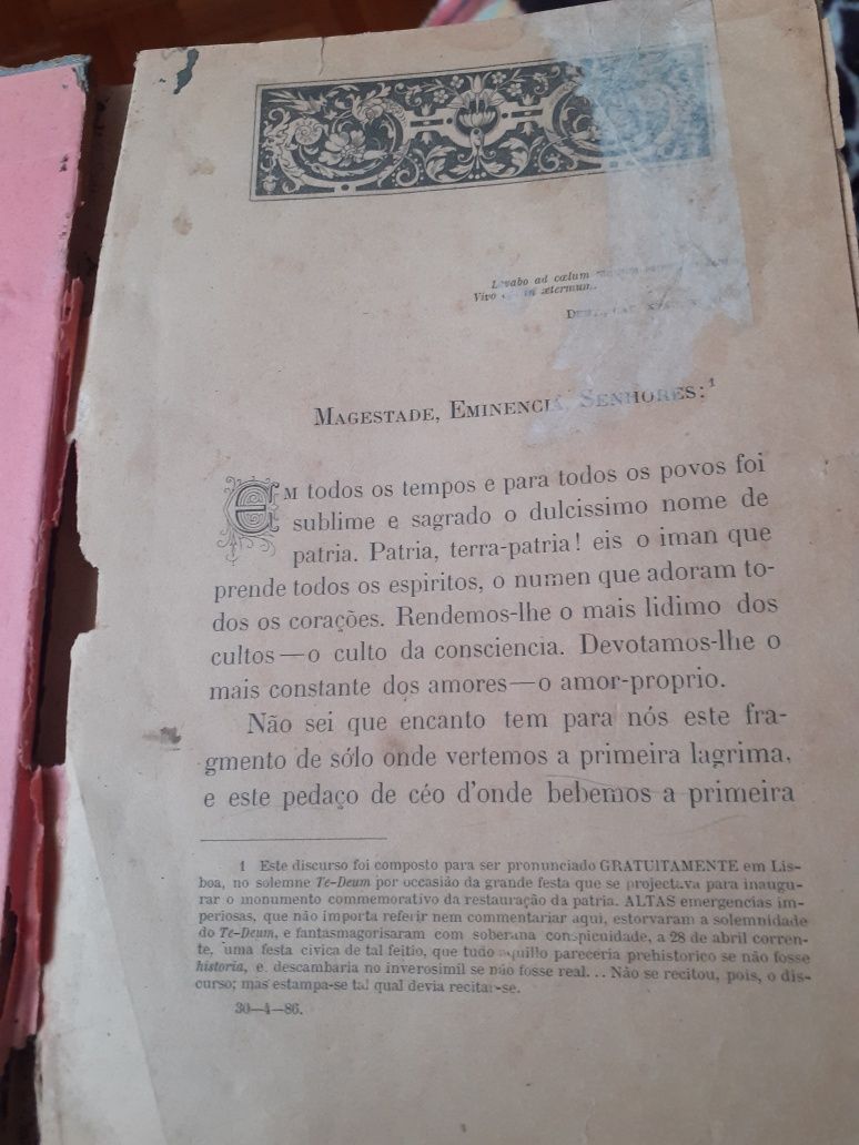 Livro unico rarrissimo de 1886 politica tempo de monarquia D.Luis I