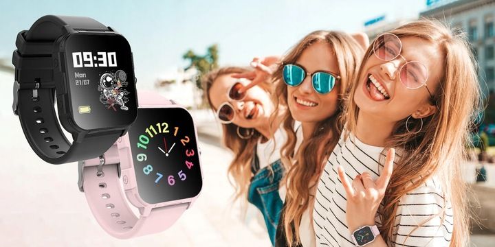 Smartwatch Zegarek Damski Różowy Dla Dzieci Forever Igo Pro Jw-150 Róż