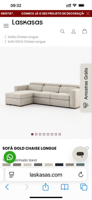 Sofa Gold Laskasas c chaise