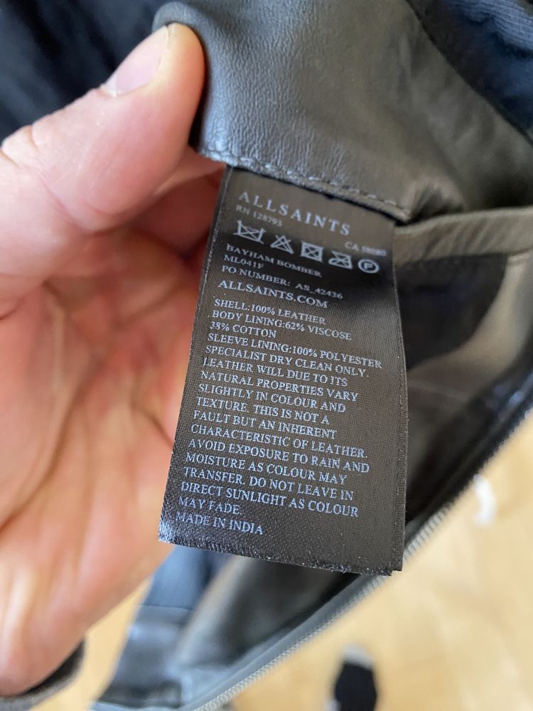 Allsaints l кожанка бомбер