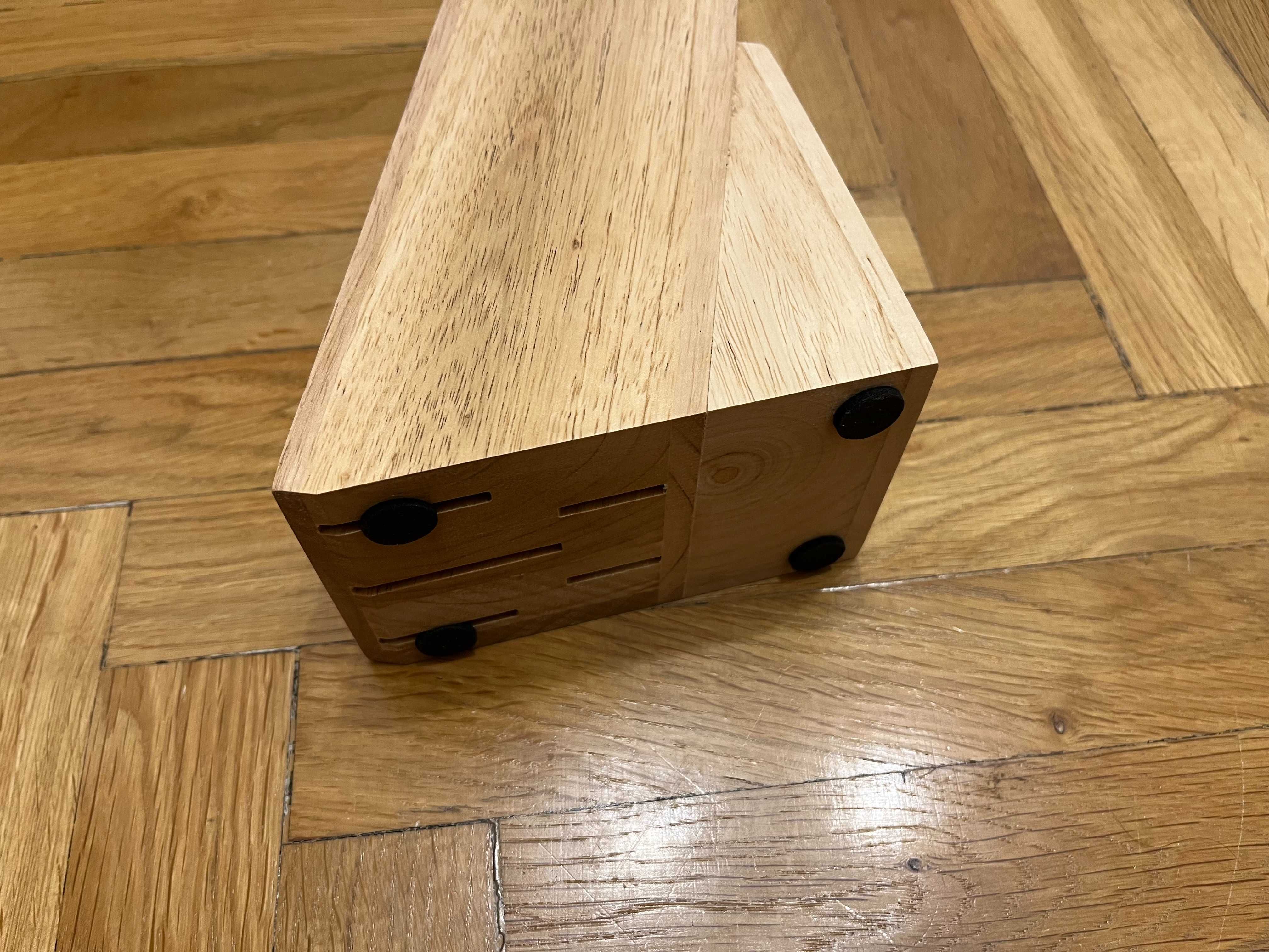 Blok stojak na noże Teesa drewno kauczukowe nowy