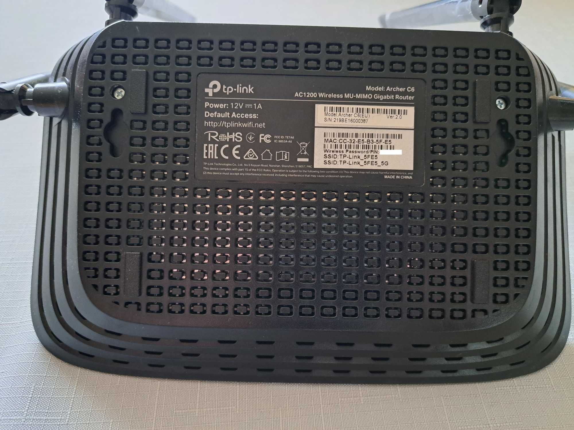 Router TP-Link Archer C6 (AC1200) – Gigabit, MU-MIMO, Wi-Fi 5