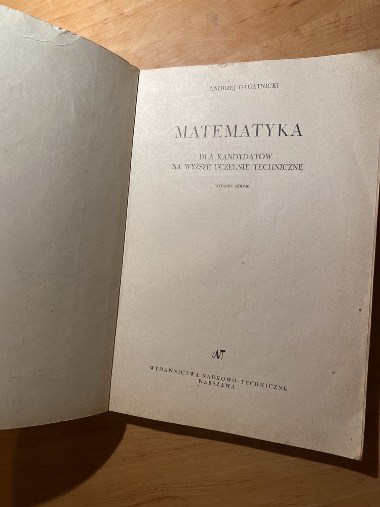 Matematyka dla kandydatów na wyższe uczelnie techniczne