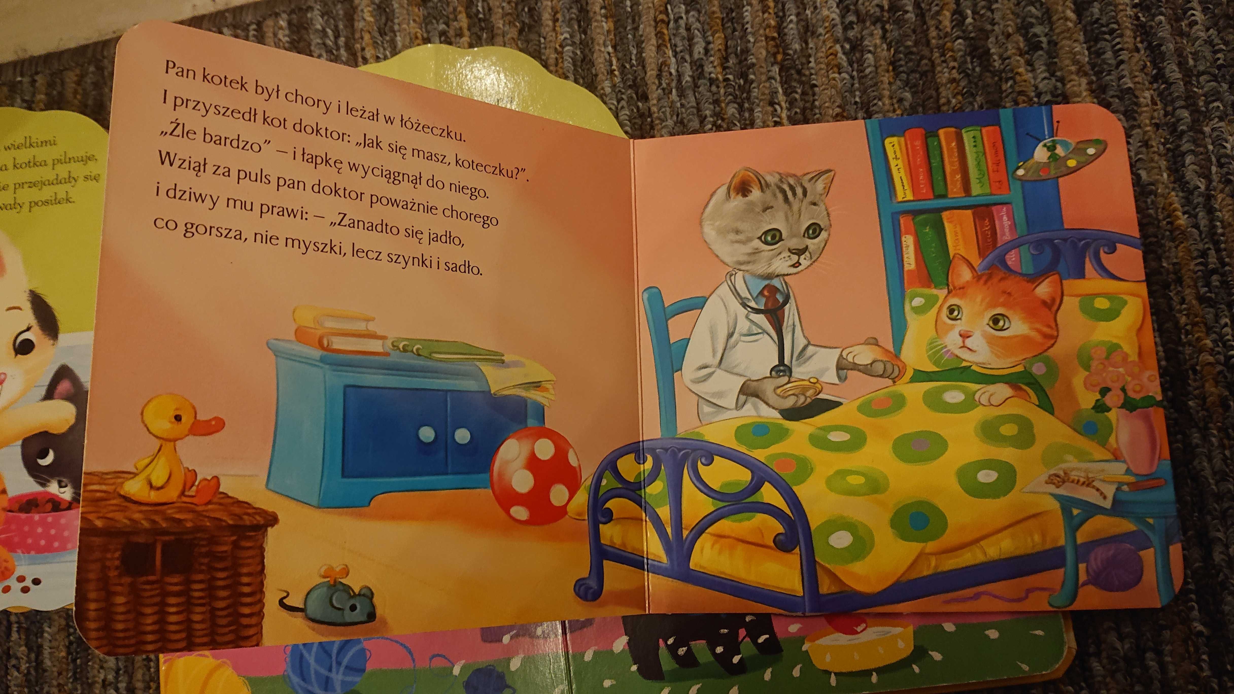 3 x książeczka o kotach / chory kotek