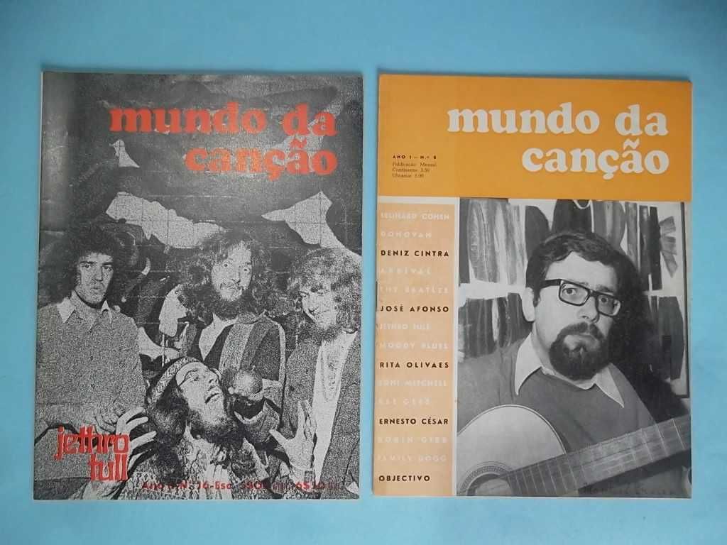 O MUNDO DA CANÇÃO. 7 Revistas. BEATLES, JETHRO TULL, ETC