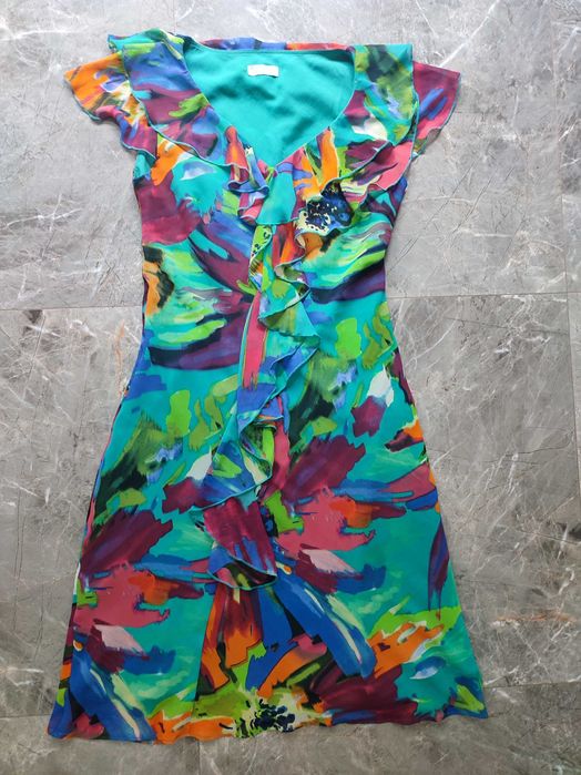 Romantyczna kolorowa sukienka 38/M/10