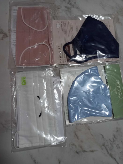 4 Máscaras sociais em tecido - Marcas diferentes