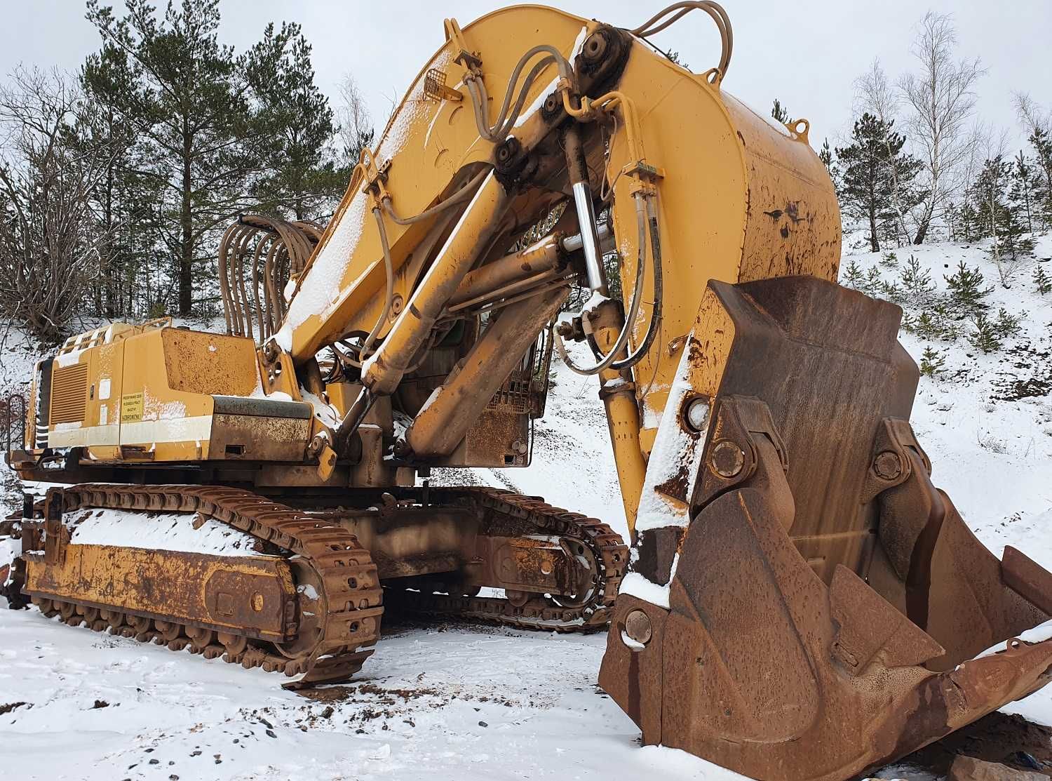 koparka liebherr 974 łyżka otwierana ramie kopiące krata kabiny