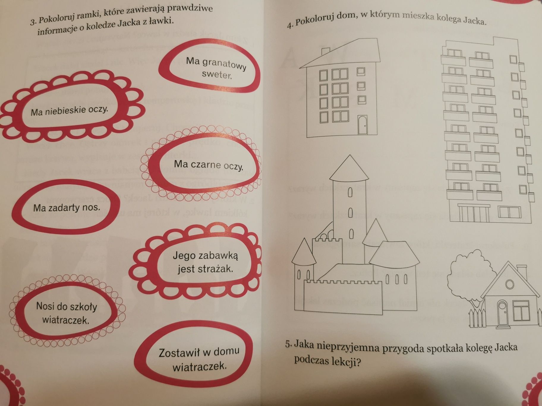 Książka "Lektury dla klasy 1" - ćwiczenia i zadania - jak nowa
