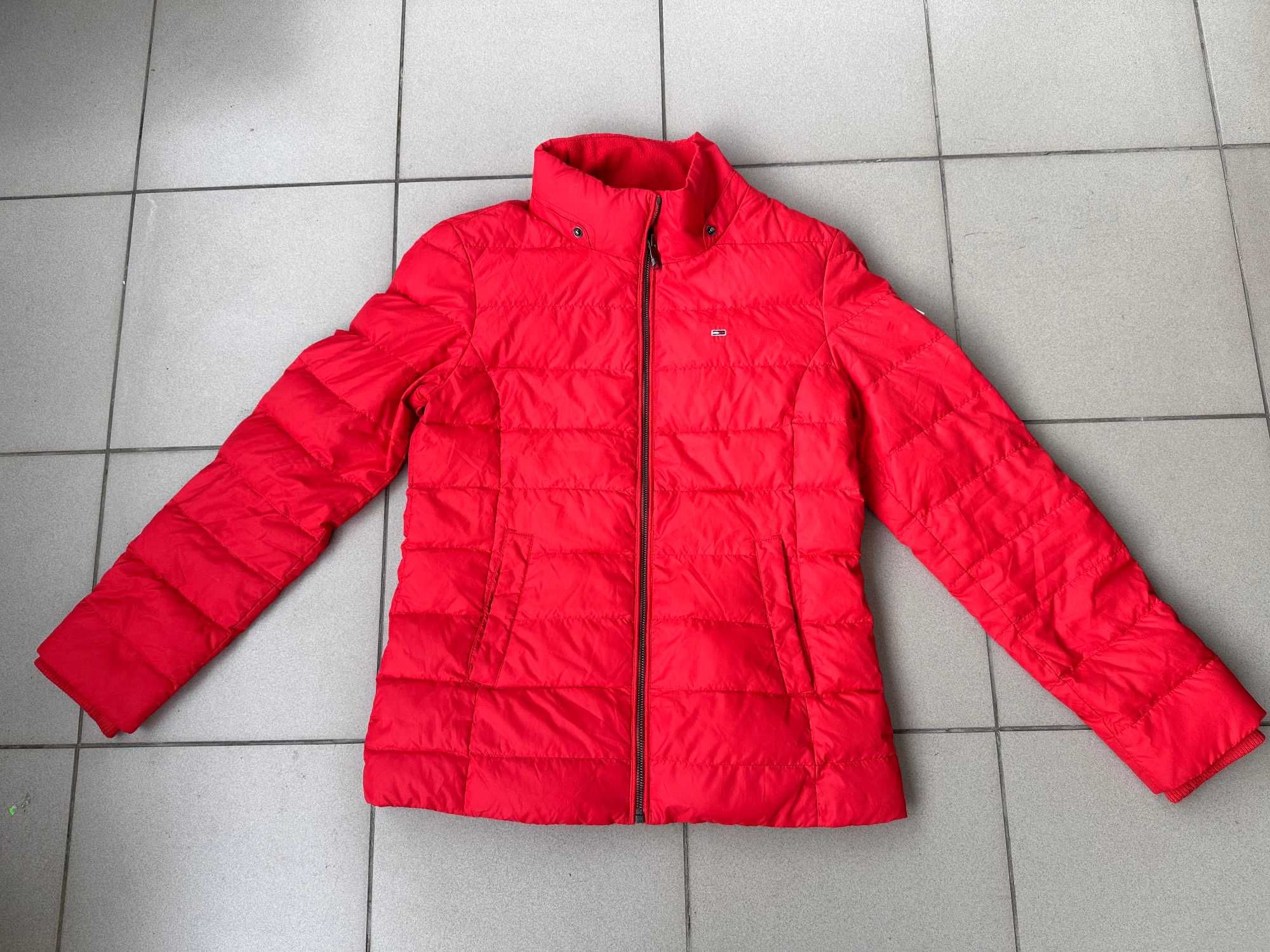 Kurtka pikowana Tommy Hilfiger damska czerwona r. L