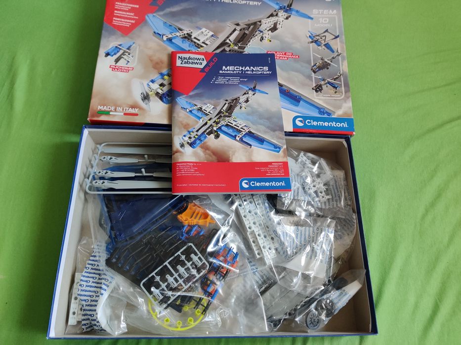 Clementoni laboratorium mechaniki Samoloty i Helikoptery 10 modeli