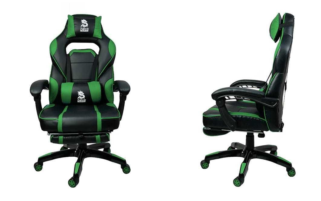 Fotel Gamingowy obrotowy DEUS LARGE Green