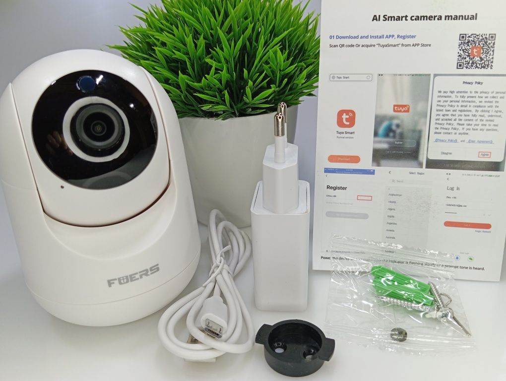 ‼️Поворотная Wi-Fi IP камера видеонаблюдения Fuers T09T 3/5MP‼️ Tuya‼️