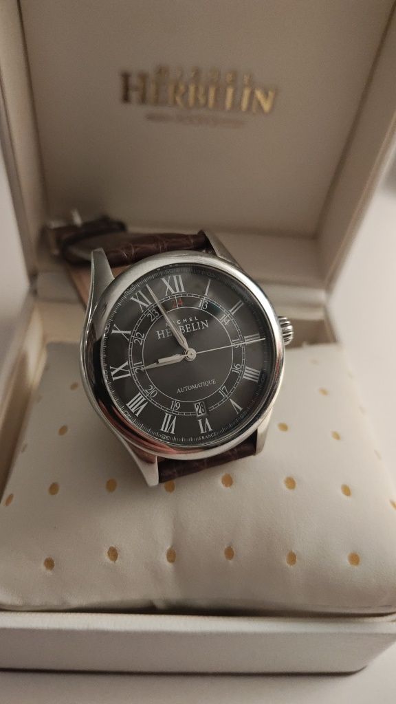 Zegarek męski klasyk Herbelin Automatic France Swiss Garniturowiec