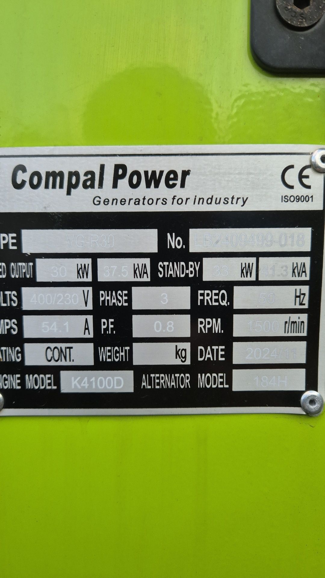 Gerador diesel novo 40 kva