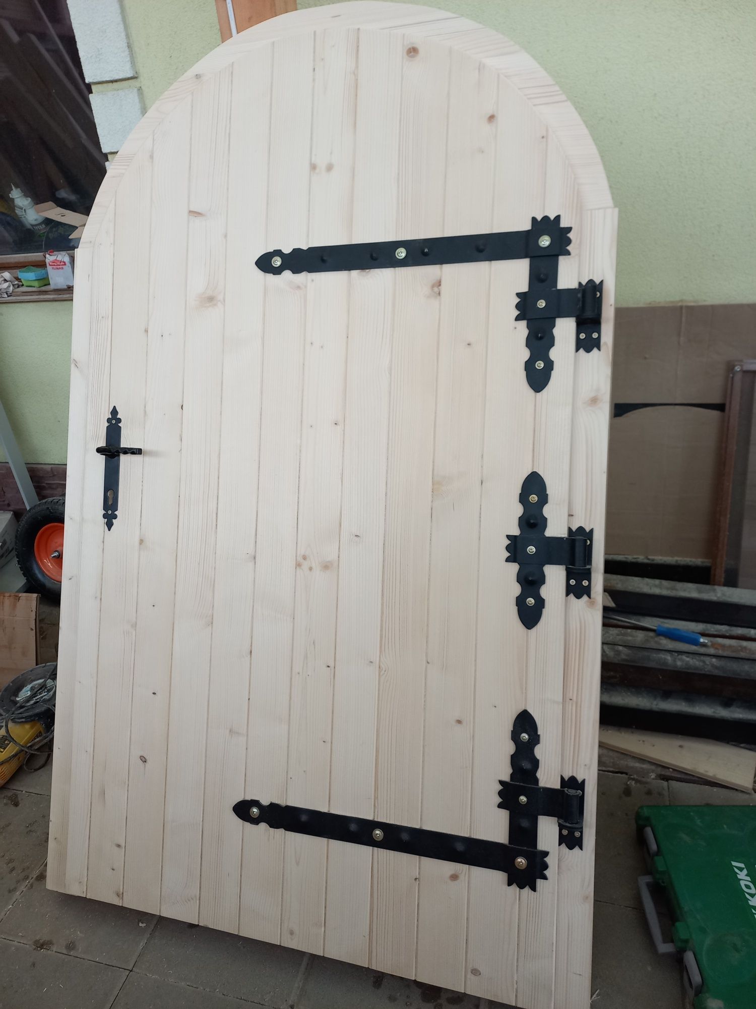 Drzw łukowe drewniane  piwnicy piwniczki 5cm
