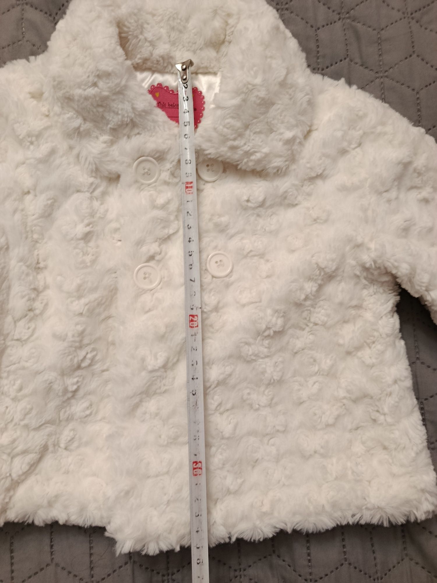 Białe futerko Marks Spencer r 86/92