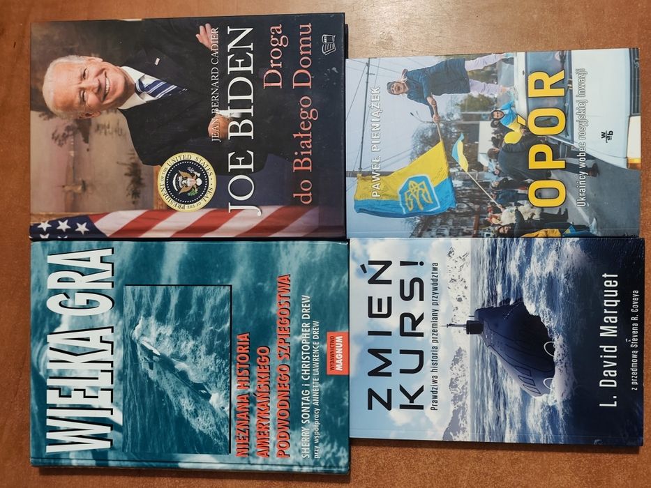 4 książki Zmień kurs Marquet Wielka gra szpiegostwa